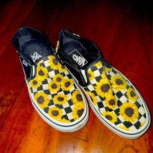 Sunflower checkered vans